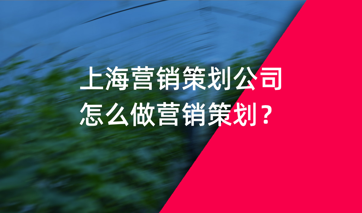 上海營銷策劃公司怎么做營銷策劃？